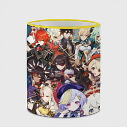 Кружка 3D ПЕРСОНАЖИ GENSHIN IMPACT ЦВЕТНОЙ, цвет: 3D-желтый кант — фото 2