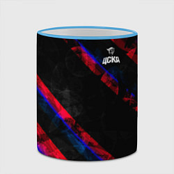 Кружка 3D ЦСКА Dark Theme, цвет: 3D-небесно-голубой кант — фото 2
