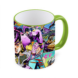 Кружка 3D JoJos Bizarre Adventure: Josuke, цвет: 3D-светло-зеленый кант