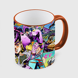 Кружка 3D JoJos Bizarre Adventure: Josuke, цвет: 3D-оранжевый кант