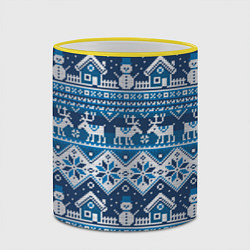 Кружка 3D Christmas Pattern, цвет: 3D-желтый кант — фото 2