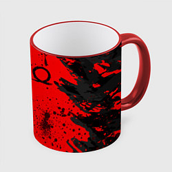 Кружка 3D God of War Брызги крови, цвет: 3D-красный кант