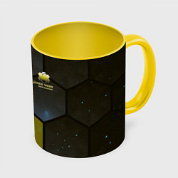 Кружка 3D JWST space cell theme, цвет: 3D-белый + желтый