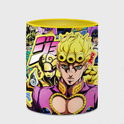 Кружка 3D JoJos Bizarre Adventure - Джорно Джованна, цвет: 3D-белый + желтый — фото 2
