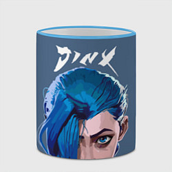 Кружка 3D Jinx Arcane, цвет: 3D-небесно-голубой кант — фото 2
