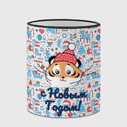 Кружка 3D Новый год 2022 С Новым Годом!, цвет: 3D-черный кант — фото 2