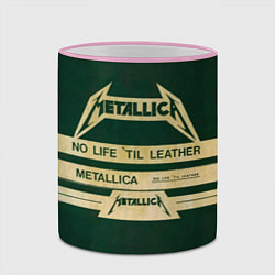 Кружка 3D No Life til Leather - Metallica, цвет: 3D-розовый кант — фото 2