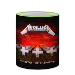 Кружка 3D Master of Puppets - Metallica, цвет: 3D-светло-зеленый кант — фото 2