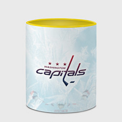 Кружка 3D Washington Capitals Ovi8 Ice theme, цвет: 3D-белый + желтый — фото 2