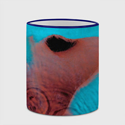 Кружка 3D Meddle - Pink Floyd, цвет: 3D-синий кант — фото 2