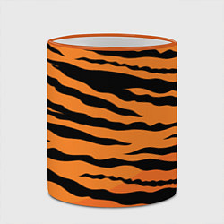 Кружка 3D Шкура тигра вектор, цвет: 3D-оранжевый кант — фото 2