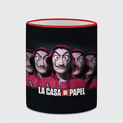 Кружка 3D LA CASA DE PAPEL BELLA CIAO БУМАЖНЫЙ ДОМ, цвет: 3D-красный кант — фото 2