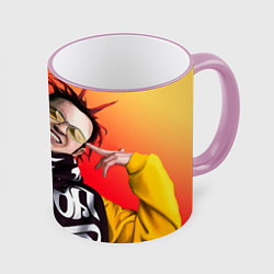 Кружка 3D Задорный Гонфлад, цвет: 3D-розовый кант