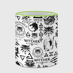 Кружка 3D THE WITCHER LOGOBOMBING ЧЁРНО БЕЛЫЙ ВЕДЬМАК ПАТТЕР, цвет: 3D-светло-зеленый кант — фото 2