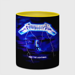 Кружка 3D Ride the Lightning - Metallica, цвет: 3D-белый + желтый — фото 2