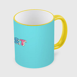 Кружка 3D Mr Beast Donut, цвет: 3D-желтый кант