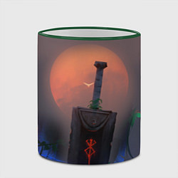 Кружка 3D БЕРСЕРК МЕЧ С КЛЕЙМОМ, цвет: 3D-зеленый кант — фото 2