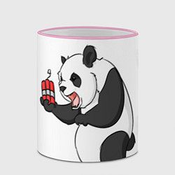 Кружка 3D Взрывная панда, цвет: 3D-розовый кант — фото 2