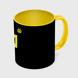 Кружка 3D Haaland 9 - Borussia Dortmund, цвет: 3D-белый + желтый