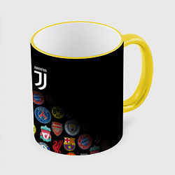 Кружка 3D JUVENTUS LOGOBOMBING SPORT, цвет: 3D-желтый кант