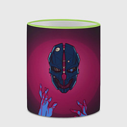 Кружка 3D Маска Корво арт, цвет: 3D-светло-зеленый кант — фото 2