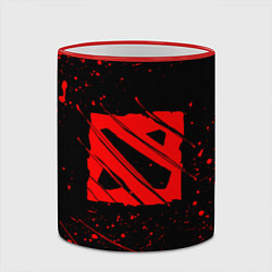 Кружка 3D DOTA 2 БРЫЗГИ КРАСОК, КРОВЬ, цвет: 3D-красный кант — фото 2