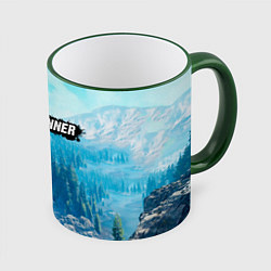 Кружка 3D SnowRunner СноуРаннер логотип, цвет: 3D-зеленый кант
