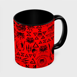 Кружка 3D THE WITCHER LOGOBOMBING BLACK RED, цвет: 3D-белый + черный