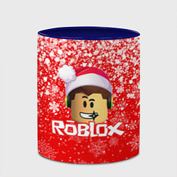 Кружка 3D ROBLOX НОВОГОДНИЙ SMILE 2022, цвет: 3D-белый + синий — фото 2