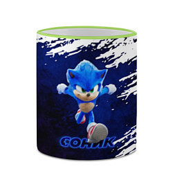 Кружка 3D Sonic со скоростью звука, цвет: 3D-светло-зеленый кант — фото 2