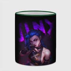Кружка 3D JINX ARCANE НАДПИСЬ LEAGUE OF LEGENDS, цвет: 3D-зеленый кант — фото 2