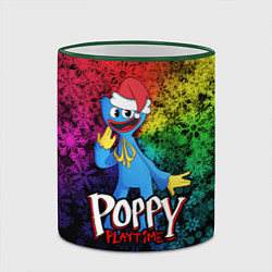 Кружка 3D POPPY PLAYTIME НОВОГОДНИЙ ПОППИ ПЛЕЙТАЙМ, цвет: 3D-зеленый кант — фото 2