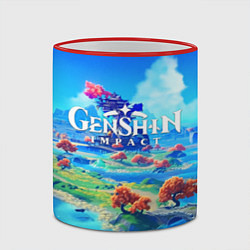 Кружка 3D МИР ГЕНШИН ИМПАКТ WORLD GENSHIN IMPACT, цвет: 3D-красный кант — фото 2