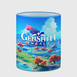 Кружка 3D МИР ГЕНШИН ИМПАКТ WORLD GENSHIN IMPACT, цвет: 3D-небесно-голубой кант — фото 2
