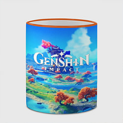 Кружка 3D МИР ГЕНШИН ИМПАКТ WORLD GENSHIN IMPACT, цвет: 3D-оранжевый кант — фото 2