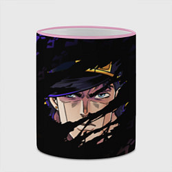 Кружка 3D JOJOS BIZARRE ADVENTURE ЛИЦО ГЕРОЯ, цвет: 3D-розовый кант — фото 2
