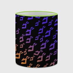 Кружка 3D JOJOS BIZARRE ADVENTURE PATTERN, цвет: 3D-светло-зеленый кант — фото 2