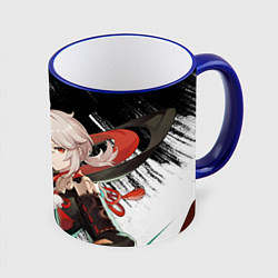 Кружка 3D КАДЗУХА АНЕМО KAZUHA, цвет: 3D-синий кант