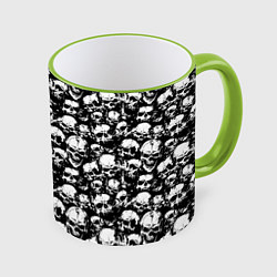 Кружка 3D Screaming skulls, цвет: 3D-светло-зеленый кант