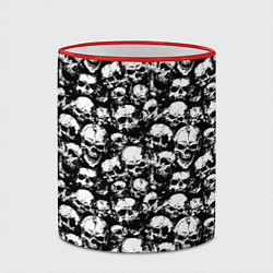 Кружка 3D Screaming skulls, цвет: 3D-красный кант — фото 2