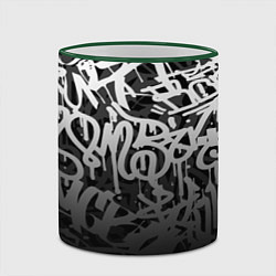 Кружка 3D GRAFFITI WHITE TAGS ГРАФФИТИ, цвет: 3D-зеленый кант — фото 2