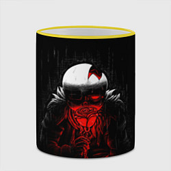 Кружка 3D UNDERTALE SANS BLOOD ROSE, цвет: 3D-желтый кант — фото 2