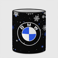 Кружка 3D НОВОГОДНИЙ БМВ НОВЫЙ ГОД BMW, цвет: 3D-черный кант — фото 2