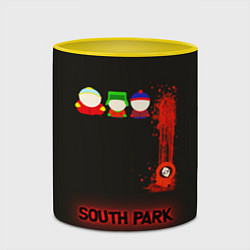 Кружка 3D Южный парк главные персонажи South Park, цвет: 3D-белый + желтый — фото 2