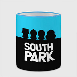 Кружка 3D Южный парк персонажи South Park, цвет: 3D-небесно-голубой кант — фото 2