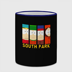 Кружка 3D South Park - Южный парк главные герои, цвет: 3D-синий кант — фото 2