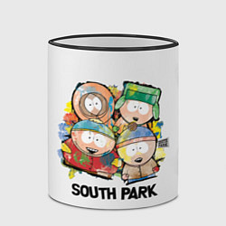 Кружка 3D South Park - Южный парк краски, цвет: 3D-черный кант — фото 2