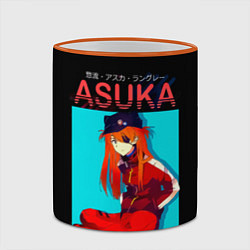 Кружка 3D Asuka - Neon Genesis Evangelion, цвет: 3D-оранжевый кант — фото 2