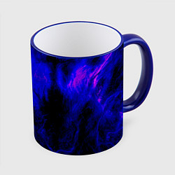 Кружка 3D Purple Tie-Dye, цвет: 3D-синий кант