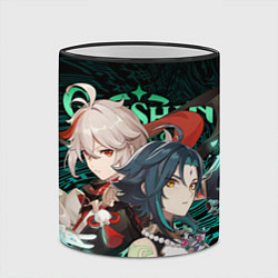 Кружка 3D КАЗУХА И СЯО XIAO AND KAZUHA GENSHIN, цвет: 3D-черный кант — фото 2